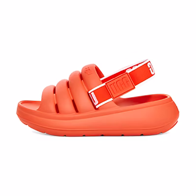 (Infant) UGG CMFT Print Sandals 'Orange'