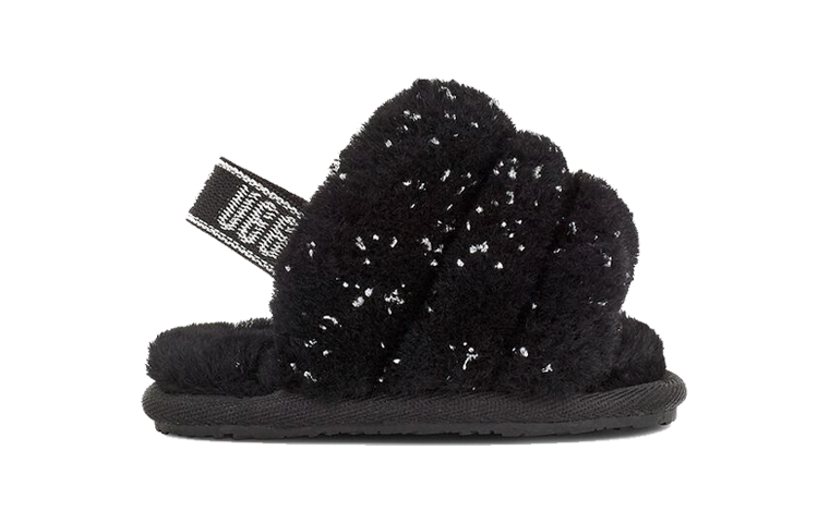 Order (Infant) UGG Fluff Yeah 'Metallic Sparkle Black' 1125376I-BLK