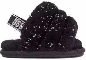 Order UGG 閃耀金屬毛絨 休閒拖鞋 嬰幼兒 黑色