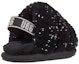 Lookbook (Infant) UGG Fluff Yeah 'Metallic Sparkle Black' 1125376I-BLK
