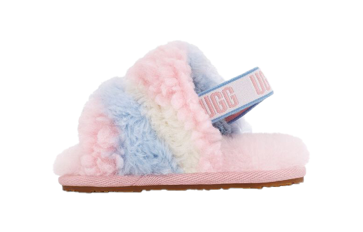 (Infant) UGG Fluff Yeah Slide 'Cali Collage Pink' 1120115I-PRST