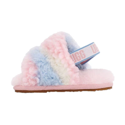 (Infant) UGG Fluff Yeah Slide 'Cali Collage Pink'