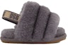 Order (TD) UGG Fluff Yeah Slide 'Glitter Kelabu' 1116490I-SHA