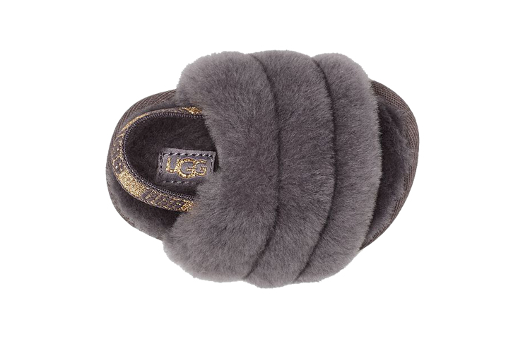 Shop (TD) UGG Fluff Yeah 亮片灰色拖鞋 1116490I-SHA