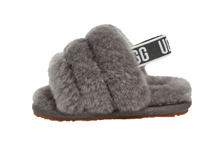 (Infant) UGG Fluff Yeah Slide 'Grey' 1098577I-CHRC