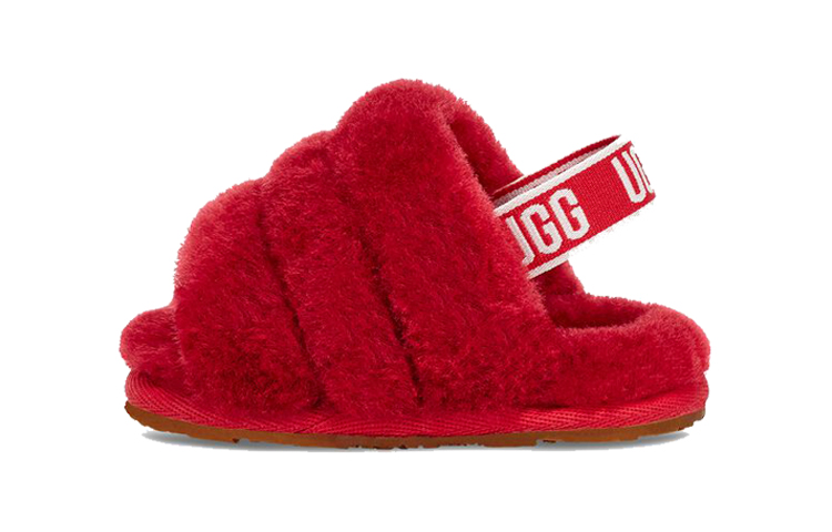 (Infant) UGG Fluff Yeah Slide 'Red' 1098577I-RBRD