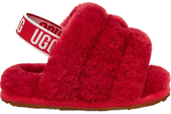 (Infant) UGG Fluff Yeah Slide 'Red' 1098577I-RBRD Order (Infant) UGG Fluff Yeah Slide 'Red' 1098577I-RBRD