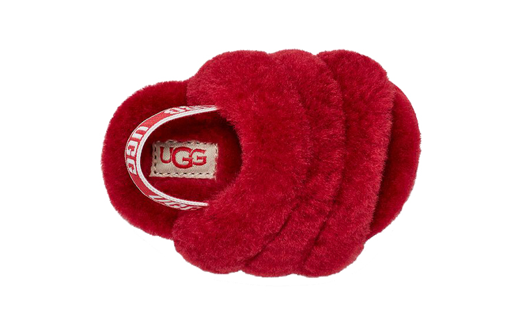 Shop (Infant) UGG Fluff Yeah Slide 'Red' 1098577I-RBRD