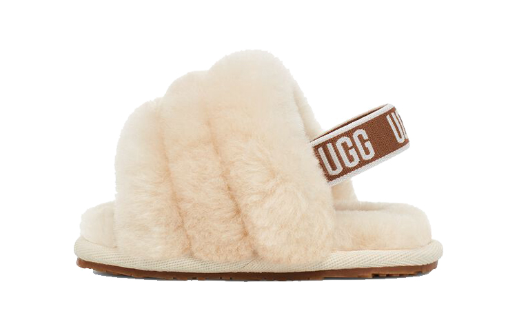 (Infant) UGG Fluff Yeah Slide 'White' 1098577I-NAT