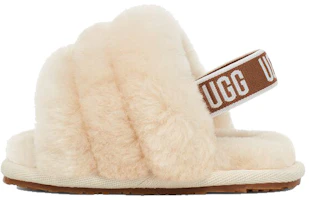 (Infant) UGG Fluff Yeah Slide 'White' 1098577I-NAT (Infant) UGG Fluff Yeah Slide 'White' 1098577I-NAT