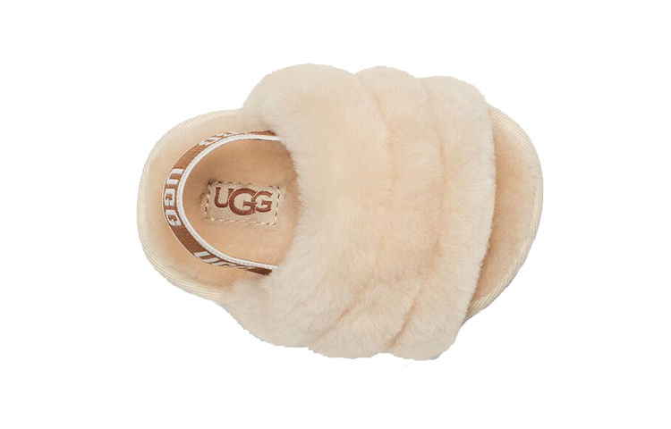 Shop (TD) UGG Fluff Yeah 绒毛拖鞋 '白色' 1098577I-NAT