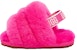 (TD) UGG Fluff Yeah Slide Rock Rose wanita 1098577I-RCR