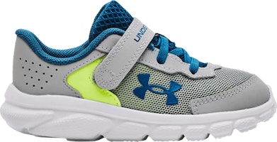 (Infant) Under Armour Assert 9 A 'Mod Grey High-Vis Yellow' 3024637-105 (Infant) Under Armour Assert 9 A 'Mod Grey High-Vis Yellow' 3024637-105