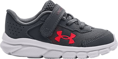 (Infant) Under Armour Assert 9 AC 'Pitch Grey Chestnut Red' 3024637-102 (Infant) Under Armour Assert 9 AC 'Pitch Grey Chestnut Red' 3024637-102