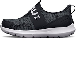 (Infant) Under Armour Surge 3 Slip 'Black White' 3026530-001 (Infant) Under Armour Surge 3 Slip 'Black White' 3026530-001