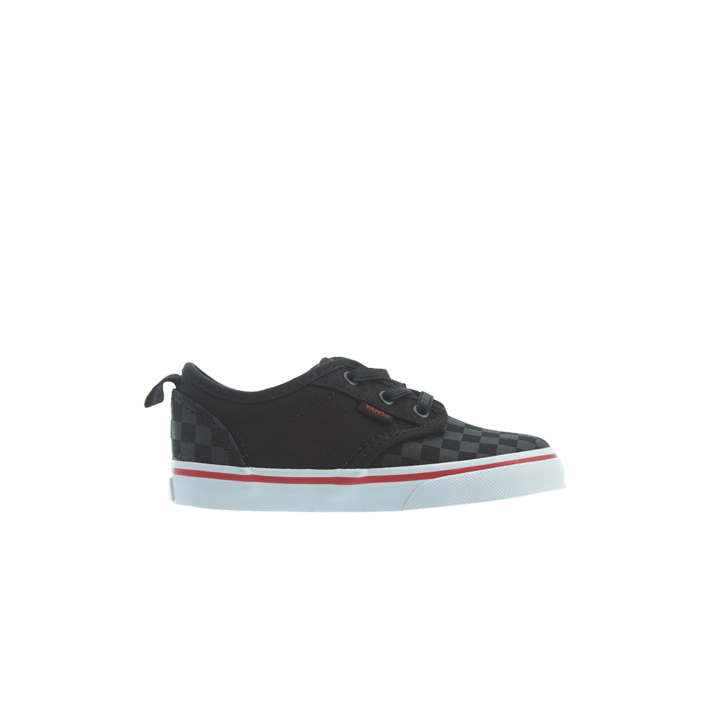 Buy (TD) Vans Atwood Slip-On 'Cuadros Negro Rojo' VN0A2XSPOJ9