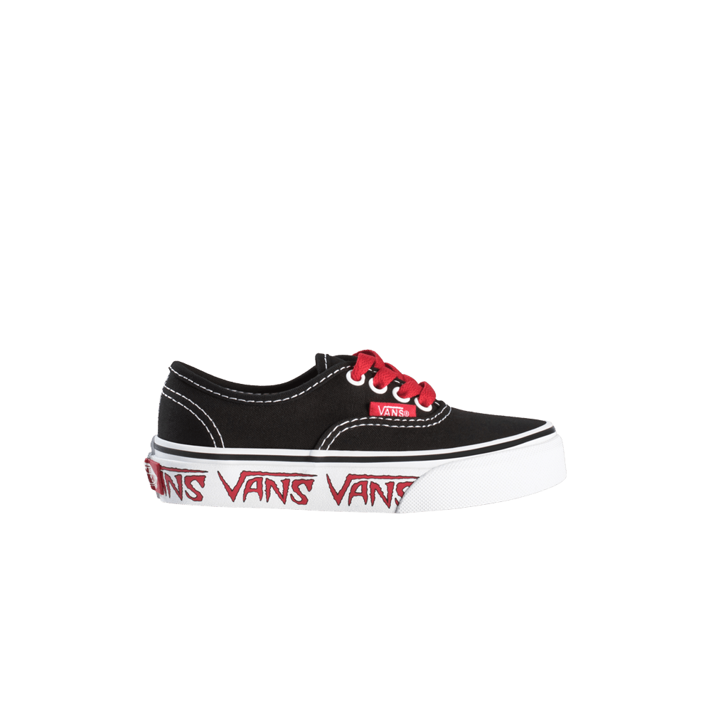 Buy (TD) Vans Authentic スケッチサイドウォール (黒/赤) VN0A38E7Q6D
