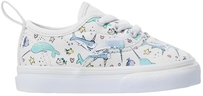 (Infant) Vans Authentic Elastic 'Shark Party' VN0A4BUYWHL Order (Infant) Vans Authentic Elastic 'Shark Party' VN0A4BUYWHL
