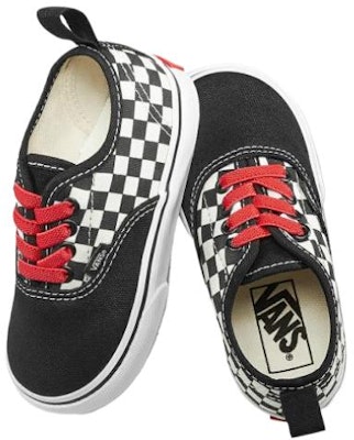 (TD) Vans Authentic 松紧带 '棋盘格 - 黑色' VN0A38E8U3Z Shop (TD) Vans Authentic 松紧带 '棋盘格 - 黑色' VN0A38E8U3Z