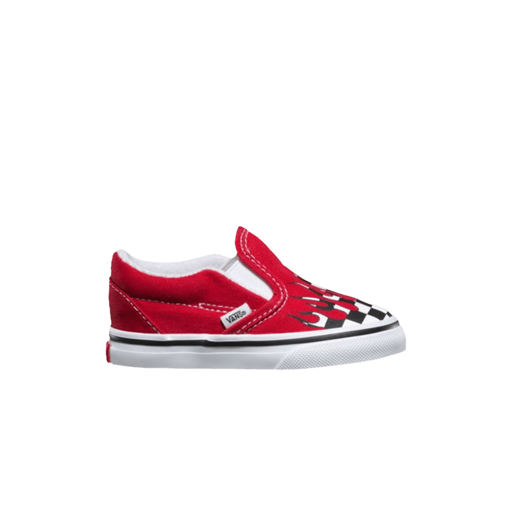 (Infant) Vans Classic Slip-On 'Checker Flame - Racing Red' VN0A32QJRX5