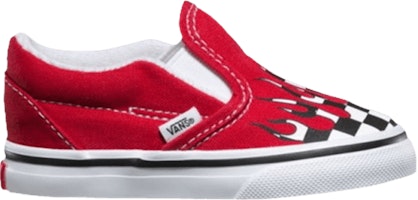 (Infant) Vans Classic Slip-On 'Checker Flame - Racing Red' VN0A32QJRX5 (Infant) Vans Classic Slip-On 'Checker Flame - Racing Red' VN0A32QJRX5