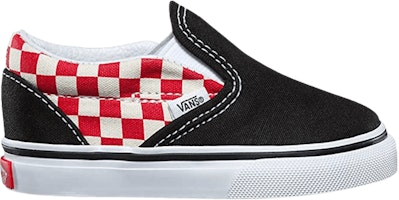 (Infant) Vans Classic Slip-On 'Checkerboard - Black Red' VN0A32QJ35U (Infant) Vans Classic Slip-On 'Checkerboard - Black Red' VN0A32QJ35U