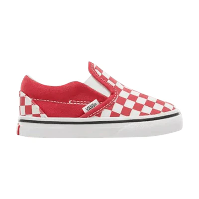 (Infant) Vans Classic Slip-On 'Checkerboard - Crimson'
