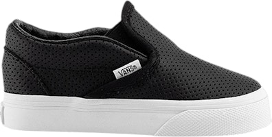 (Infant) Vans Classic Slip-On 'Perf Leather - Black' VN000ZCRDJ6 (Infant) Vans Classic Slip-On 'Perf Leather - Black' VN000ZCRDJ6