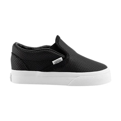(Infant) Vans Classic Slip-On 'Perf Leather - Black'