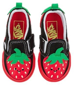 (TD) Vans Slip-On con Velcro 'Negro Rojo' VN0005WHREB Lookbook (TD) Vans Slip-On con Velcro 'Negro Rojo' VN0005WHREB