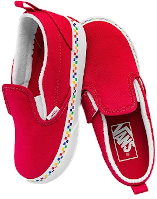 (TD) Vans Slip-On Sneakers Merah 'Red White' VN000UBSABT Shop (TD) Vans Slip-On Sneakers Merah 'Red White' VN000UBSABT