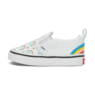 (TD) Vans Slip-On Hook and Loop 'Rad Rainbow'
