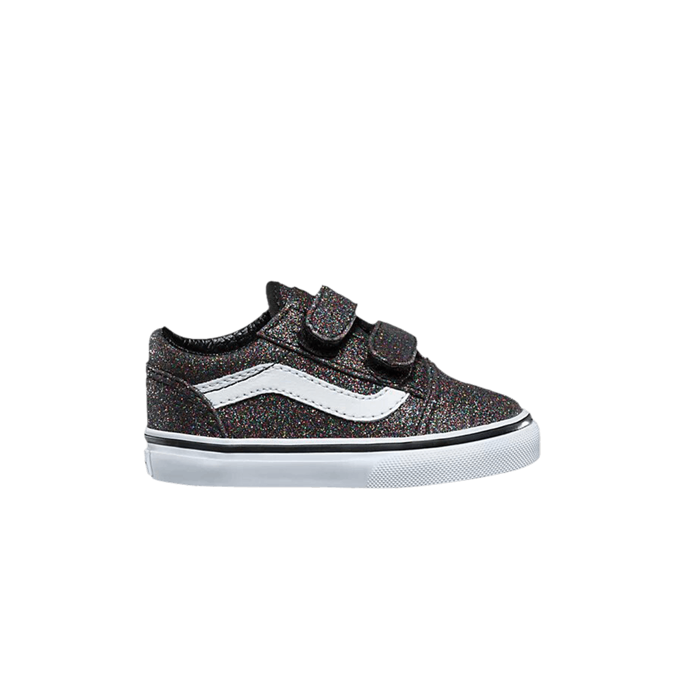 (Infant) Vans Old Skool V 'Glitter - Rainbow Black' VN0A344KQ7E