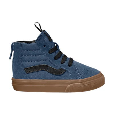 (Infant) Vans Sk8-Hi Zip 'Gum Outsole - Dark Denim'