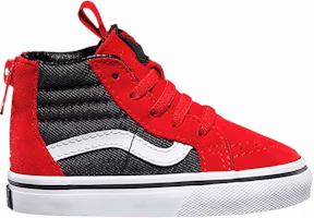 (Infant) Vans Sk8-Hi Zip 'Racing Red Black Denim' VN0A32R3Q6W (Infant) Vans Sk8-Hi Zip 'Racing Red Black Denim' VN0A32R3Q6W