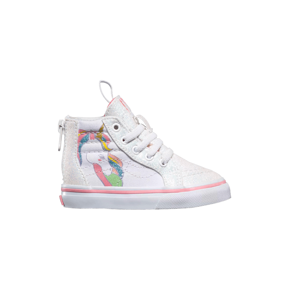 (Infant) Vans Sk8-Hi Zip 'Unicorn - White Glitter' VN0A32R3QR1