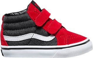 (Infant) Vans Sk8-Mid Reissue V 'Racing Red Black Denim' VN0A348JQ6W (Infant) Vans Sk8-Mid Reissue V 'Racing Red Black Denim' VN0A348JQ6W