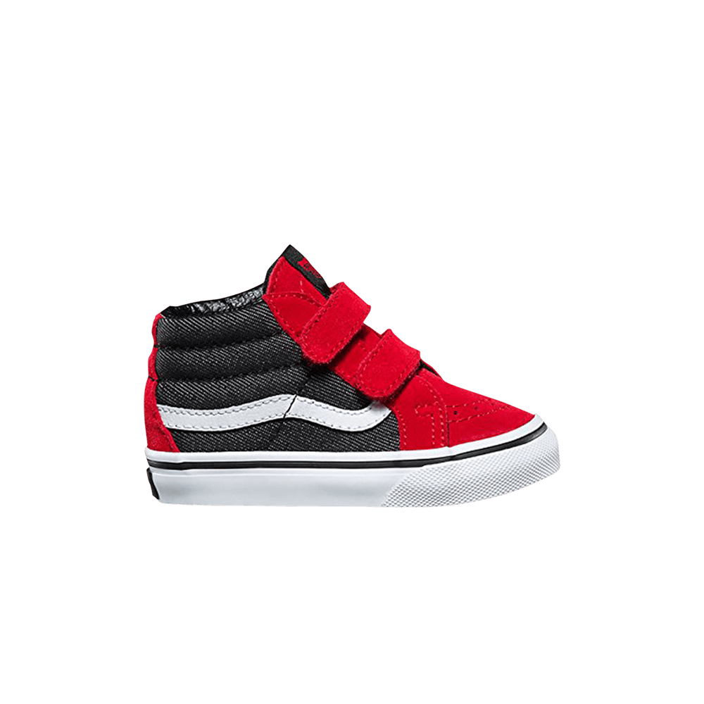 (Infant) Vans Sk8-Mid Reissue V 'Racing Red Black Denim' VN0A348JQ6W
