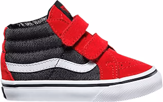 (Infant) Vans Sk8-Mid Reissue V 'Racing Red Black Denim' VN0A348JQ6W (Infant) Vans Sk8-Mid Reissue V 'Racing Red Black Denim' VN0A348JQ6W