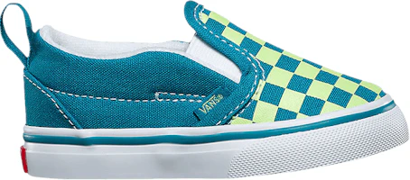 (Infant) Vans Slip-On V 'Checkerboard - Enamel Blue Green' VN0A3488U4V (Infant) Vans Slip-On V 'Checkerboard - Enamel Blue Green' VN0A3488U4V