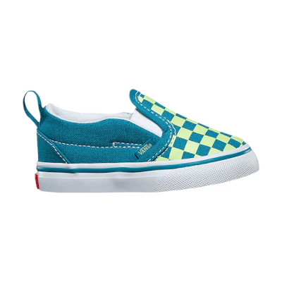 (Infant) Vans Slip-On V 'Checkerboard - Enamel Blue Green'