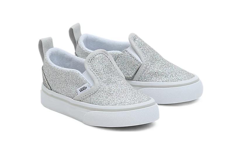 Lookbook (TD) Vans Slip-On V 'Glitter - Silver' Perak Berkilau VN000UBSX1K