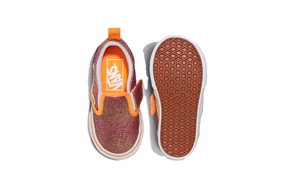 Shop (TD) Vans Slip-On V 'Glitter - Sunrise' Wanita VN000UBSBS5