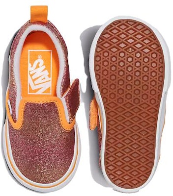嬰兒 Vans 一腳蹬 舒適簡單 減震耐磨 低筒 學步鞋 白橙色 Shop 嬰兒 Vans 一腳蹬 舒適簡單 減震耐磨 低筒 學步鞋 白橙色