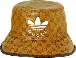 Buy 【限量版】GUCCI x Adidas 水晶帆布皮革拼接漁夫帽 棕色 男女適用 696484-4HAP2-7164