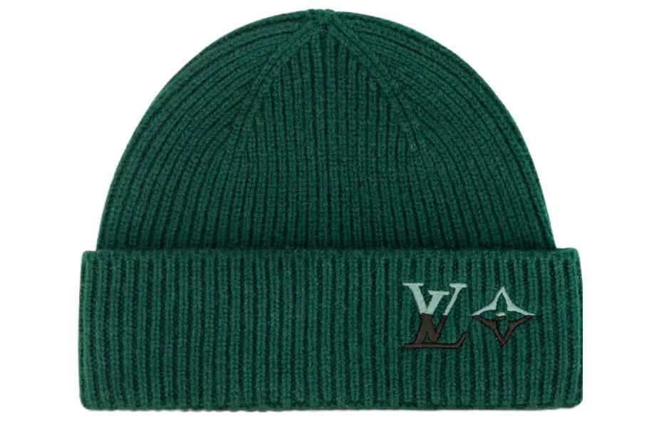 [NEW] LOUIS VUITTON Dual LV Logo Beanie Dark Green -  Knit Hat M79141