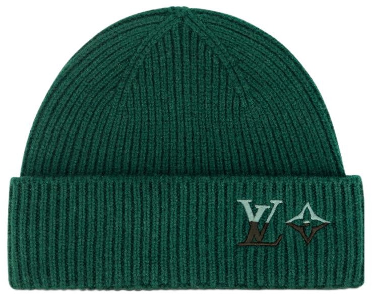 new-louis-vuitton-dual-lv-logo-beanie-dark-green-knit-hat-m79141