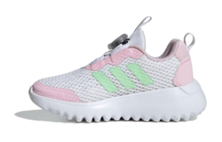 (Pre School) adidas ActiveFlex BOA 3.0 Kids Running Shoes White/Pink/Yellow Comfortable & Durable ID3375