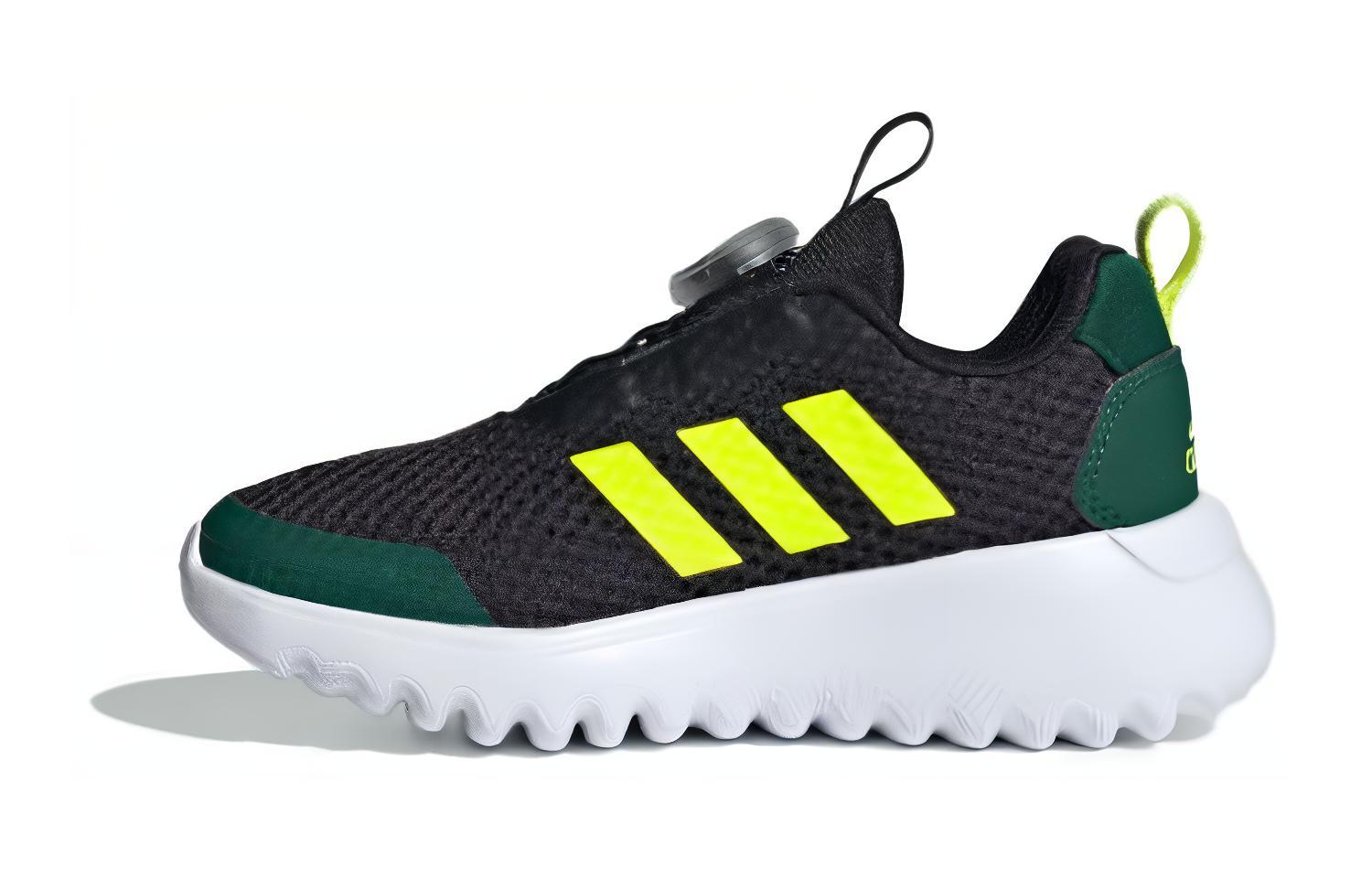 (Pre School) adidas ActiveFlex BOA 3.0 Kids Running Shoes Black Green Yellow - Comfortable & Durable ID3377