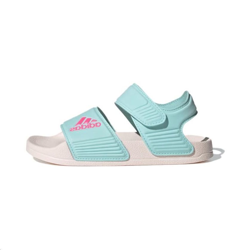 (Pre School) adidas Adilette Kids Sandals White Blue Non-Slip Durable Children's Slides ID3379